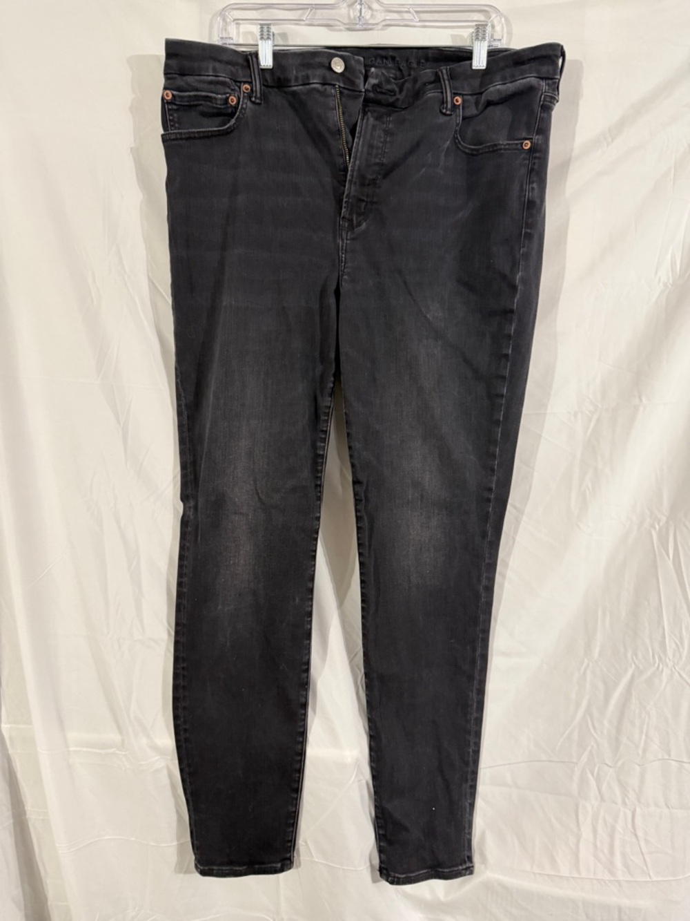 American Eagle Luxe Stretch Black Skinny Jeans Size 18 Long